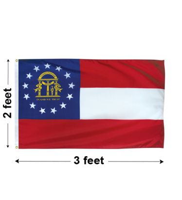 2'x3' Georgia Nylon Outdoor Flag